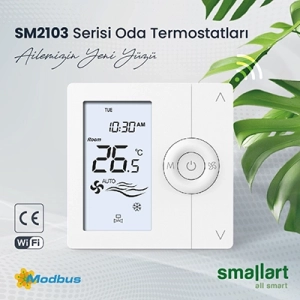 Witus Gesteknik Smallart serisi akıllı oda termostatı ürün tasarımı görünümü Witus Gesteknik Smallart series smart room thermostat product design view