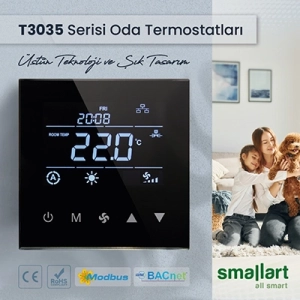 Witus Gesteknik Smallart serisi akıllı oda termostatı ürün tasarımı görünümü Witus Gesteknik Smallart series smart room thermostat product design view